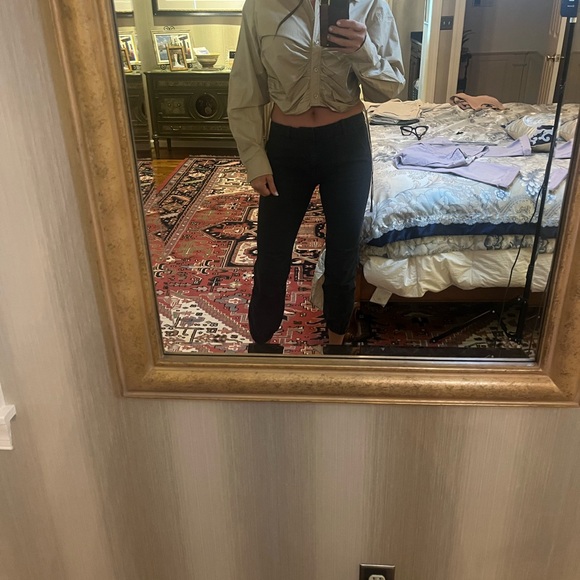 NILI LOTAN black pant size 2 cropped elastic at ankles - Picture 4 of 5